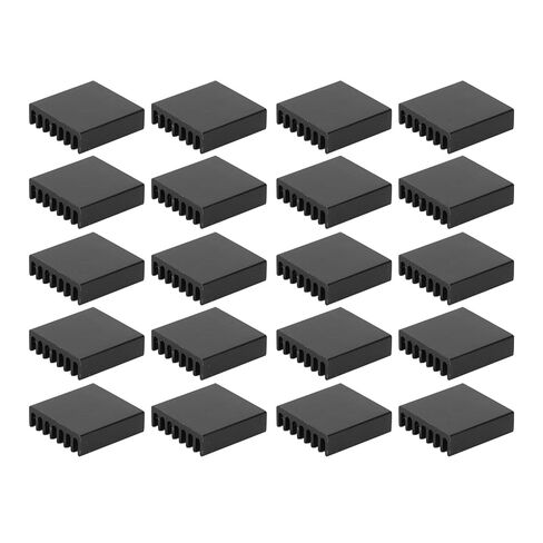 20 قطعة خافضات حرارة من الألومنيوم 20x20x6 مللي متر بالوعة حرارية صغيرة لرقائق الكمبيوتر IC لوازم الطاقة المعدات الكهربائية أضواء LED (بدون لاصق) in Kuwait