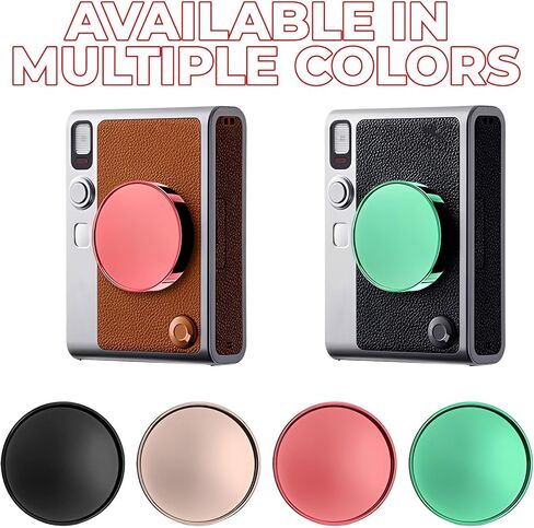 Lens Cap Compatible with Fuji Instax Mini Evo Camera, ABS Protective Cover with Flocking Interior, Color for Dust & Scratch Prevention (Red) in Saudi Arabia