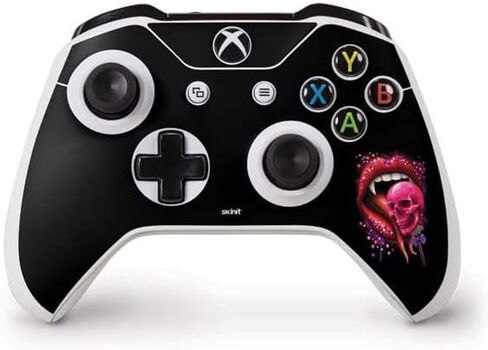 ملصق Skinit المخصص للألعاب متوافق مع وحدة تحكم Xbox One S - مرخص رسميًا من Sarah Richter Vampire Skull Lollypop من تصميم Sarah Richter in Kuwait