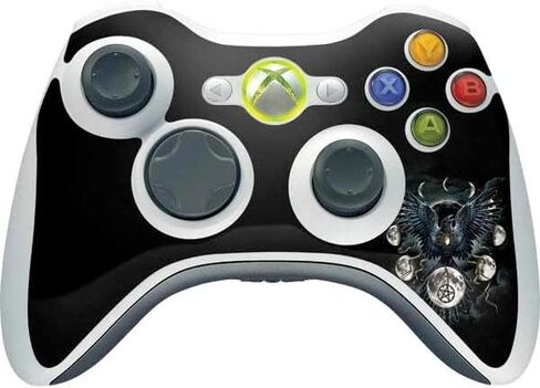 Skinit Decal Gaming Skin Compatible with Xbox 360 Wireless Controller - Officially Licensed Sarah Richter Crow and Moon Phases by Sarah Richter Design in Saudi Arabia