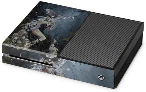 Skinit Decal Gaming Skin Compatible with Xbox One Console - Officially Licensed Nene Thomas Gothic Queen with Silver Dragon by Nene Thomas Design in Saudi Arabia