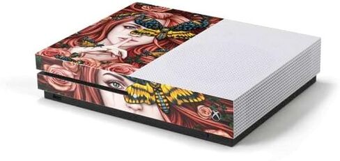 Skinit Decal Gaming Skin Compatible with Xbox One S Console - Officially Licensed Sarah Richter Gothic Woman and Death Moth Butterflies by Sarah Richter Design in Saudi Arabia