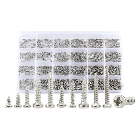 1100pcs Round Pan Head Tapping Screws M1.2 M1.4 M1.5 M1.7 M2 Mini Screw Laptop Computer Screw Phillips Screw Kit in Saudi Arabia