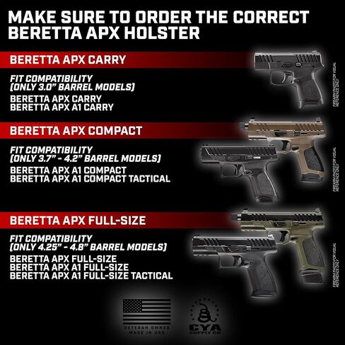 شركة CYA Supply Co. Ridge IWB Holsters - مملوكة للمحاربين القدامى - صنعت في الولايات المتحدة الأمريكية in Kuwait