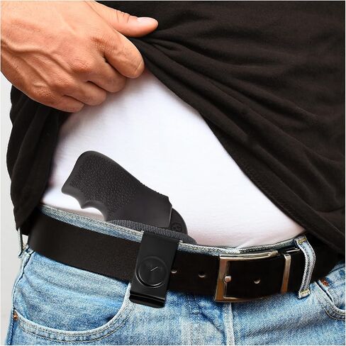 4 in 1 Multi Position IWB/OWB Eco Leather Holster for Revolvers. Fits Most 2" and Snubnosed Revolvers, S&W, Taurus 84,85, Rug LCR, M&P Bodyguard 38. J Frame Holster in Saudi Arabia