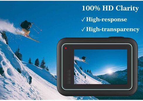 واقي شاشة لكاميرا GoPro Hero 8 Hero8 Black Action Camera LCD + واقي شاشة للعدسة، واقي زجاجي مقوى بصلابة 9H، مضاد للخدش وبصمات الأصابع ومضاد للفقاعات [6 عبوات] in Kuwait