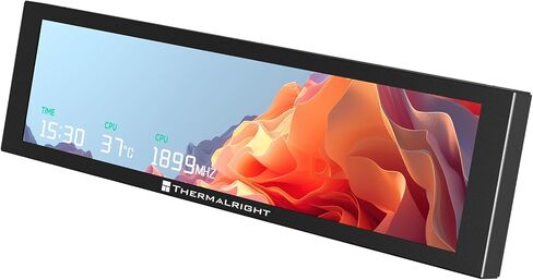 Thermalright Trofeo Vision 9.16 LCD Black, 9.16-inch Full-Color LCD Magnetic Display Screen, 1920x480 Resolution, Easy to Install,Master CPU/GPU Temperature(Black) in Saudi Arabia