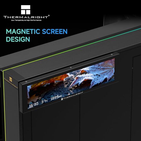 Thermalright Trofeo Vision 9.16 LCD Black, 9.16-inch Full-Color LCD Magnetic Display Screen, 1920x480 Resolution, Easy to Install,Master CPU/GPU Temperature(Black) in Saudi Arabia