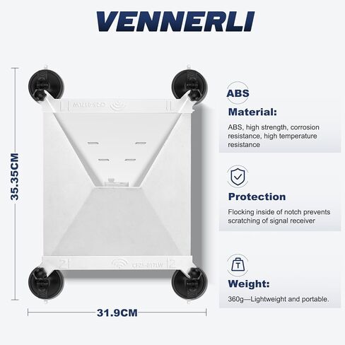 مجموعة تثبيت VENNERLI قوية بالشفط الصغير Strarlink قابلة للتعديل، قاعدة تثبيت Starlink بالشفط 360 درجة، مقاومة للتدفق والخدوش لنافذة السيارة في الهواء الطلق in Kuwait