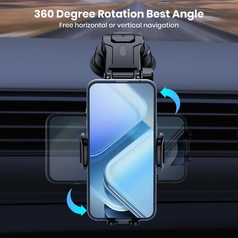 Upgrade Car Phone Holder Mount, Universal Cell Phone Car Mount for Dashboard Car Dash Mount Mobile Holder for iPhone All Android Smart Phones in Saudi Arabia