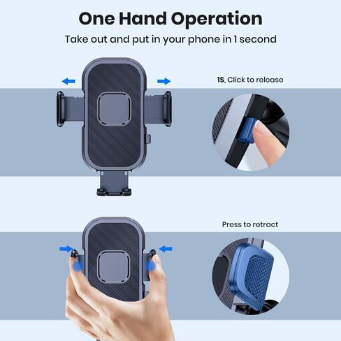 Upgrade Car Phone Holder Mount, Universal Cell Phone Car Mount for Dashboard Car Dash Mount Mobile Holder for iPhone All Android Smart Phones in Saudi Arabia