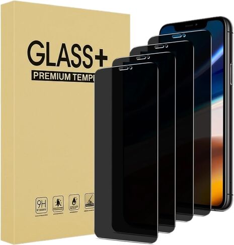 واقي شاشة للخصوصية لهاتف iPhone 17 Pro Max مكون من 4 قطع، مقاوم للكسر من الدرجة العسكرية، صلابة 9H، زجاج مقسى مضاد للتجسس in Saudi Arabia