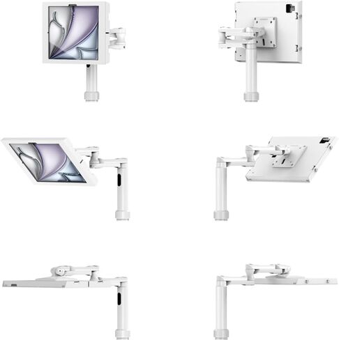 Compulocks iPad Air M2 13" (2024), Apex Enclosure Rolling Cart - Rise Freedom Extended White in Saudi Arabia