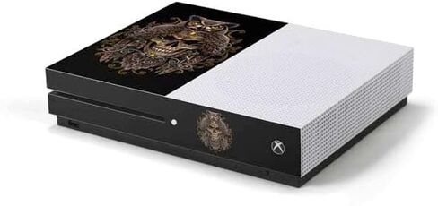 ملصق Skinit المخصص للألعاب متوافق مع وحدة تحكم Xbox One S - جمجمة وبومة سارة ريختر مرخصة رسميًا من تصميم سارة ريختر in Kuwait