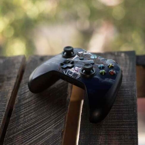 Skinit Decal Gaming Skin Compatible with Xbox One S Controller - Officially Licensed Sarah Richter Gothic Moon with Bats and Flowers by Sarah Richter Design in Saudi Arabia