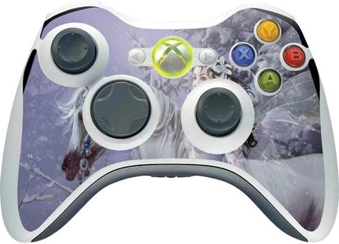 غلاف Skinit المخصص للألعاب متوافق مع وحدة التحكم اللاسلكية Xbox 360 - مرخص رسميًا من Nene Thomas Fairy with Horse in Snow من Nene Thomas Design in Saudi Arabia