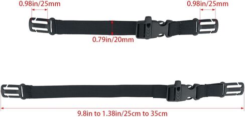 2PCS Backpack Chest Load Reducing Buckle with Self Rescue Fixed Chest Strap 3/4 Inch Wide Non-Slip Nylon Webbing for Outdoor Hydration Backpack Luggage Handbag in Saudi Arabia