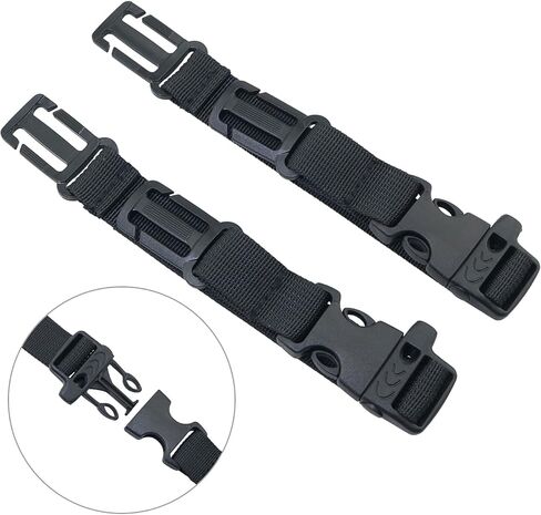 2PCS Backpack Chest Load Reducing Buckle with Self Rescue Fixed Chest Strap 3/4 Inch Wide Non-Slip Nylon Webbing for Outdoor Hydration Backpack Luggage Handbag in Saudi Arabia