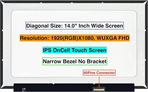 EM EMAJOR TECH New Screen Replacement for Lenovo PN SD10Q66945 14.0 FHD Full-HD Touch + Digirtizer High End LCD LED Display Panel with Set of Tape and Tools in Saudi Arabia
