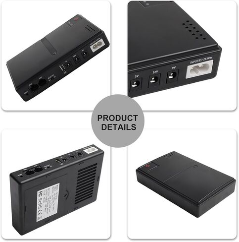 1018L متعدد الجهد DC UPS احتياطية إمدادات الطاقة 5V 9V 12V نظام الطاقة غير المنقطعة لجهاز التوجيه الهاتف كاميرا الأمن (1018L) in Kuwait