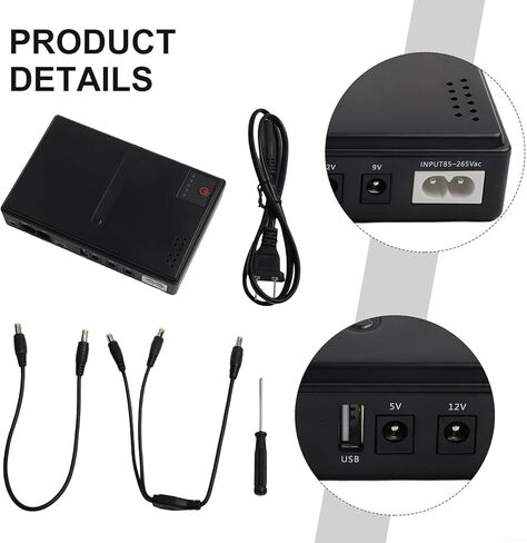 1018L متعدد الجهد DC UPS احتياطية إمدادات الطاقة 5V 9V 12V نظام الطاقة غير المنقطعة لجهاز التوجيه الهاتف كاميرا الأمن (1018L) in Kuwait