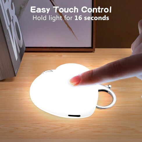2PCS Rechargeable Heart-Shaped Purse Light - Portable Hanging Keychain Bag Light for Purse, Creative Night Light Gift for Women in Saudi Arabia