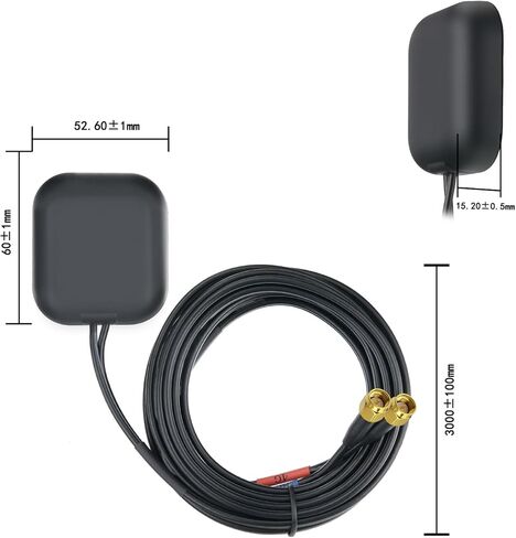 Bingfu ثنائي النطاق GPS/BeiDou + 4G هوائي عالي الكسب مع موصل SMA ذكر IP65 مقاوم للماء لإنترنت الأشياء/التليماتية والسيارات والملاحة الخارجية in Kuwait