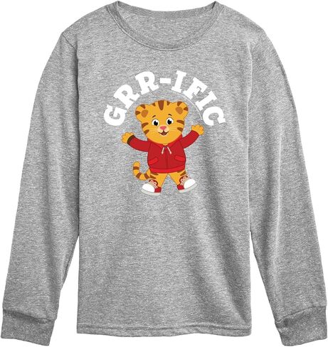 Daniel Tiger's Neighborhood - GRR-ific Daniel - Toddler Boys Long Sleeve Graphic T-Shirt in Saudi Arabia