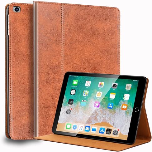 حافظة لجهاز Ipad مقاس 9.7 بوصة الجيل الخامس/السادس 2017/2018 والجيل الأول/الثاني 2013/2014 غطاء حماية من الجلد الأصلي، تنبيه/نوم تلقائي. أزرق in Kuwait