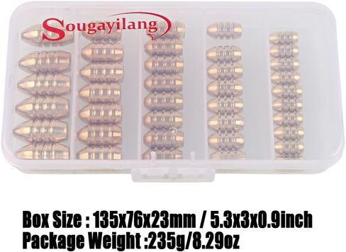 مجموعة أحواض صيد Sougayilang مع أوزان نحاسية وخطافات تهزهز لصيد السمك وحلقة دوارة موصلة صندوق بلاستيكي لصيد الأسماك في المياه العذبة والمياه المالحة in Kuwait