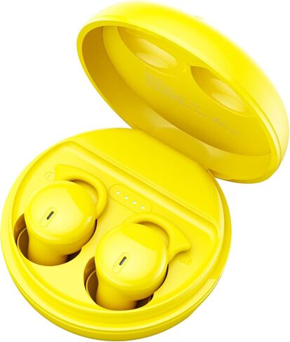 سماعات رأس للنوم غير مرئية، سماعات أذن للنوم للنوم الجانبي، سماعات أذن مريحة تحجب الضوضاء للنوم، سماعات أذن بلوتوث 5.3 لاسلكية مفتوحة للنوم والقيادة وركوب الدراجات - أصفر 3 in Kuwait