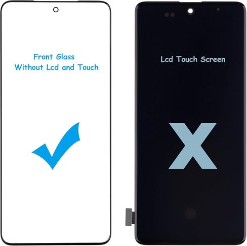 زجاج أمامي (بدون شاشة LCD) متوافق مع هاتف Moto Edge 5G 2025 مقاس 6.7 بوصة مع الأدوات in Kuwait