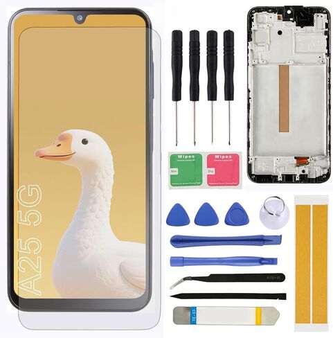 Screen Replacement for Samsung Galaxy A25 5G A256E A256W A256U A256V 6.5" Assembly LCD Display Touch Screen Digitizer with Repair Tools Frame in Saudi Arabia
