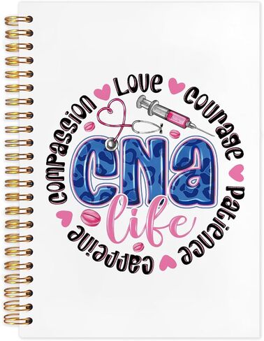 NATSUNO Coquette Pink Bow Sonographer Spiral Notebook Journal 5.5x8.3in، تكنولوجيا الموجات فوق الصوتية هدايا دفاتر الملاحظات لتدوين الملاحظات، مجلة التمريض الطبية، هدايا Sonographer غلاف فني دفتر الملاحظات in Saudi Arabia