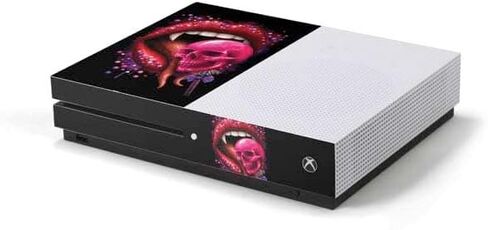 ملصق Skinit المخصص للألعاب متوافق مع وحدة تحكم Xbox One S - مرخص رسميًا من Sarah Richter Vampire Skull Lollypop من تصميم Sarah Richter in Kuwait