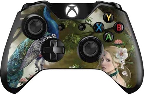 ملصق Skinit المخصص للألعاب متوافق مع وحدة تحكم Xbox One - مرخص رسميًا من Nene Thomas Woman with Peacocks من Nene Thomas Design in Kuwait