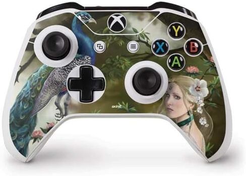 ملصق Skinit المخصص للألعاب متوافق مع وحدة تحكم Xbox One S - مرخص رسميًا من Nene Thomas Woman with Peacocks من Nene Thomas Design in Kuwait