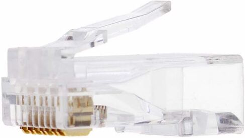 Cat6 RJ45 Crimp Connectors for Solid and Stranded Cable, 8P8C, 100 Pieces in Saudi Arabia