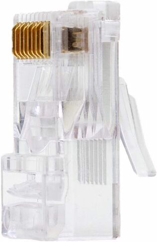 Cat6 RJ45 Crimp Connectors for Solid and Stranded Cable, 8P8C, 100 Pieces in Saudi Arabia