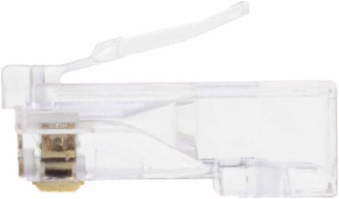 Cat6 RJ45 Crimp Connectors for Solid and Stranded Cable, 8P8C, 100 Pieces in Saudi Arabia