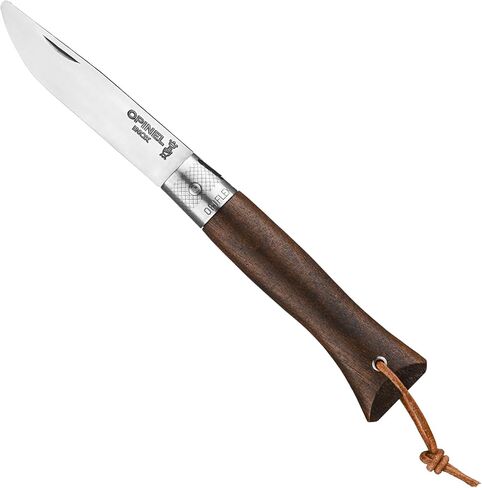 سكين جيب OPINEL NEO6 قابل للطي وغير قابل للقفل، OPIFLEX، تصميم بديهي، مقابض خشبية مجلد EDC، شفرة 2.75 بوصة (جوز) in Kuwait