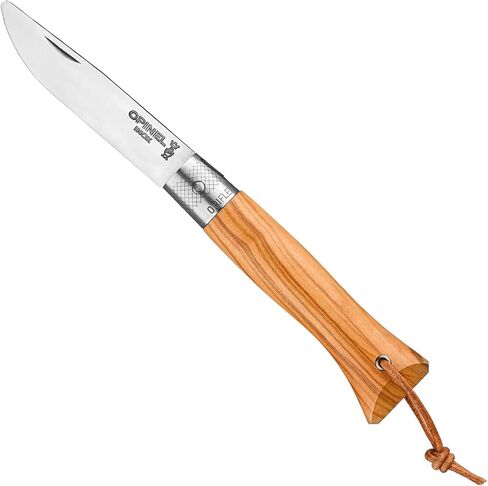 سكين جيب OPINEL NEO6 قابل للطي وغير قابل للقفل، OPIFLEX، تصميم بديهي، مقابض خشبية مجلد EDC، شفرة 2.75 بوصة (جوز) in Kuwait