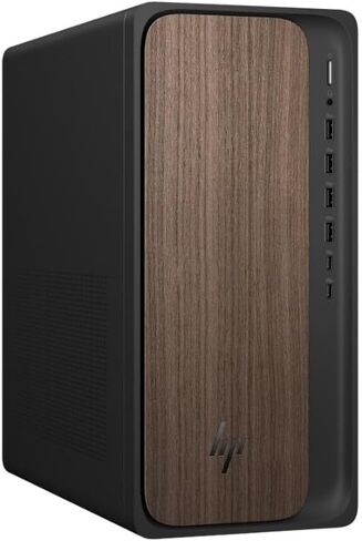 كمبيوتر مكتبي HP OmniDesk M03، Intel Core Ultra 7 265، ذاكرة الوصول العشوائي 32 جيجابايت، 2 تيرابايت SSD، Intel Graphics، Windows 11 Home، Dark Wood (2025) (متجدد) in Kuwait