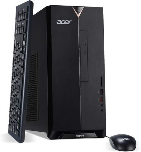 جهاز كمبيوتر ايسر اسباير TC-885-UA91، الجيل التاسع انتل كور i3-9100، 8 جيجا DDR4، 512 جيجا اس اس دي، 8X DVD، 802.11AC واي فاي، USB 3.1 نوع C، ويندوز 10 هوم، اسود in Kuwait