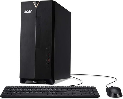 جهاز كمبيوتر ايسر اسباير TC-885-UA91، الجيل التاسع انتل كور i3-9100، 8 جيجا DDR4، 512 جيجا اس اس دي، 8X DVD، 802.11AC واي فاي، USB 3.1 نوع C، ويندوز 10 هوم، اسود in Kuwait