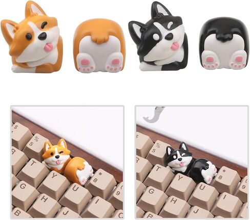 تخصيص ESCs Keycap Corgis Butt 3D ABS PVC للوحة المفاتيح الميكانيكية Corgis Butt in Kuwait