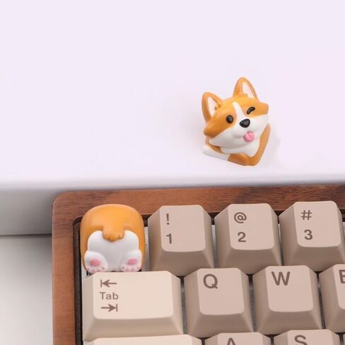 تخصيص ESCs Keycap Corgis Butt 3D ABS PVC للوحة المفاتيح الميكانيكية Corgis Butt in Kuwait