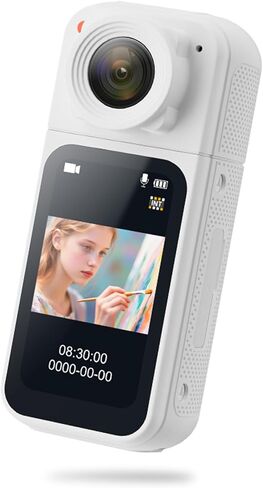 1080P Thumb Action Camera, 180 Rotatable Small Body Camera, Hands Free POV Recording Portable Vlogging Helmet Camera for Cycling Motorcycle (Black) in Kuwait