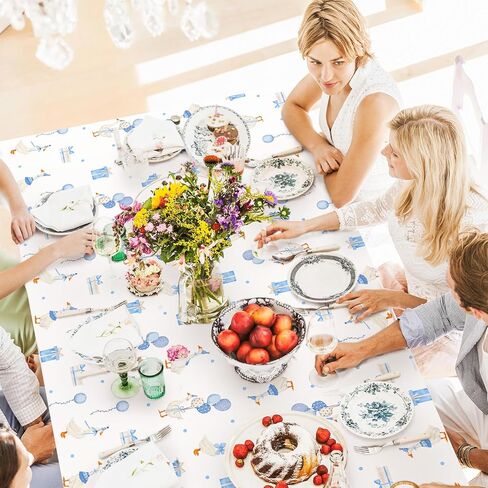 Oudain 3 Pcs One Silly Goose Birthday Decor Tablecloth Waterproof Plastic Table Covers Goose Decor for Birthday Party Baby Shower 54x108 Inch(Pink) in Saudi Arabia