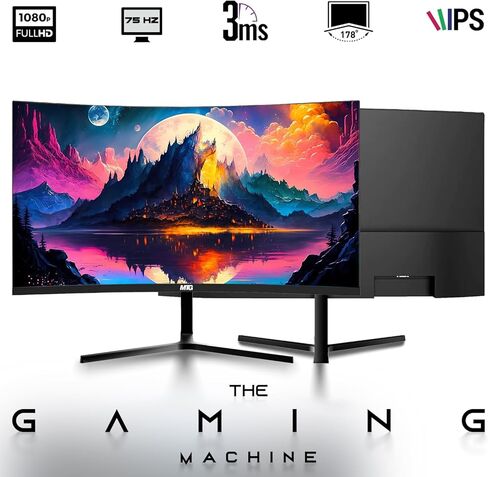 كمبيوتر MTG Khuno Gaming Tower PC - Intel Core i5-8th Gen، GTX 1660S 6GB 192bits، 16GB ARGB Ram، 256GB Nvme، شاشة منحنية 24 بوصة، مجموعة أدوات ألعاب، كاميرا ويب، Win 11 Home in Kuwait